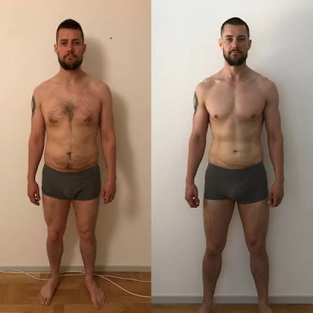 Ali, before and after 16 weeks